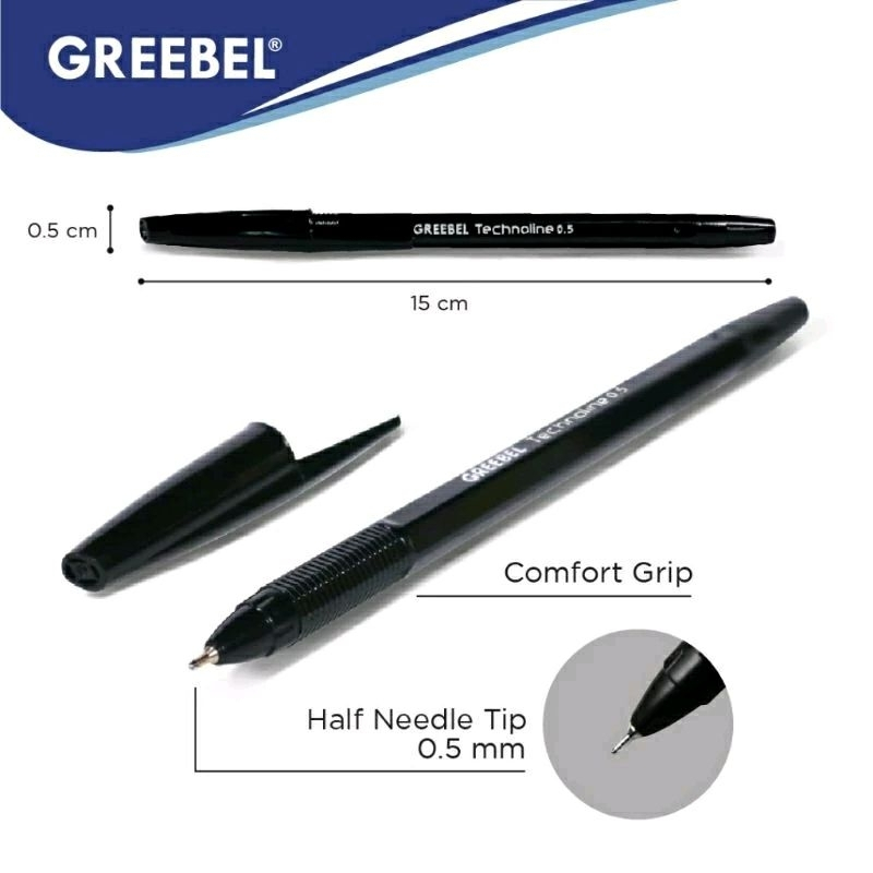 

Pulpen Technoline 0.5 Hitam 1 PCS