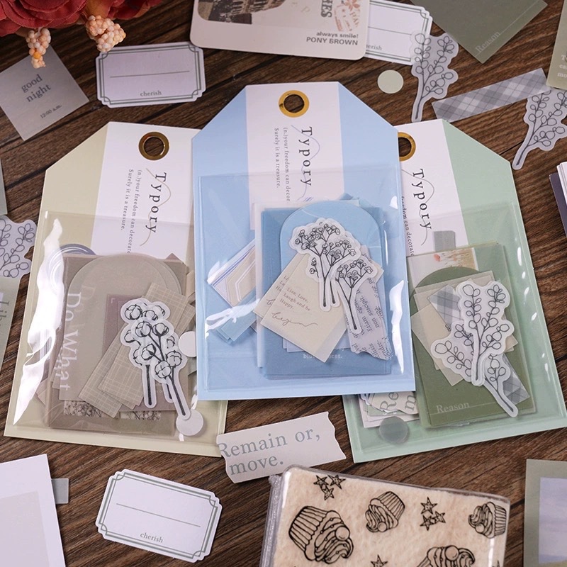 

Full Pack AQP Sticker Book Journal Deco aesthetic Sticker crafting scrapbook nonon SL