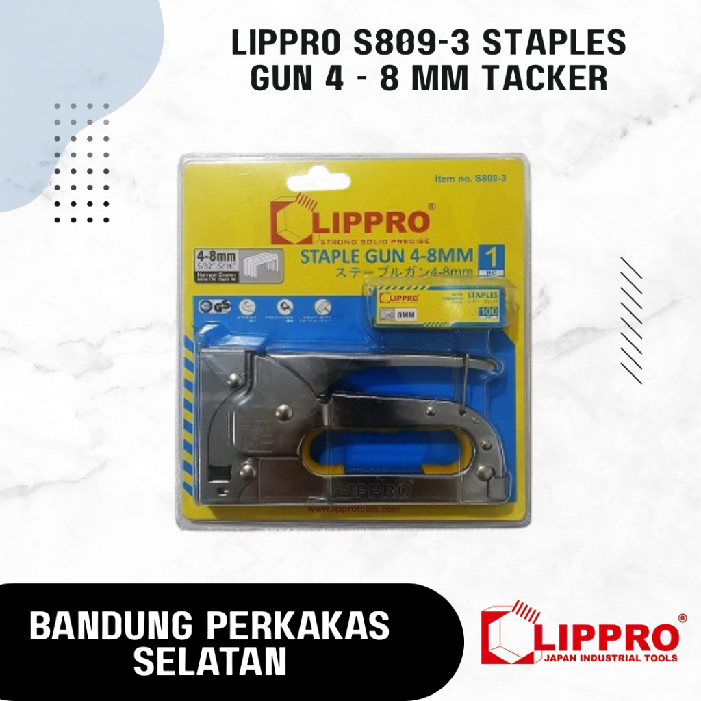 

LIPPRO S809-3 Staples Gun 4 - 8 mm Tacker - Staple Jok Tembak Hekter