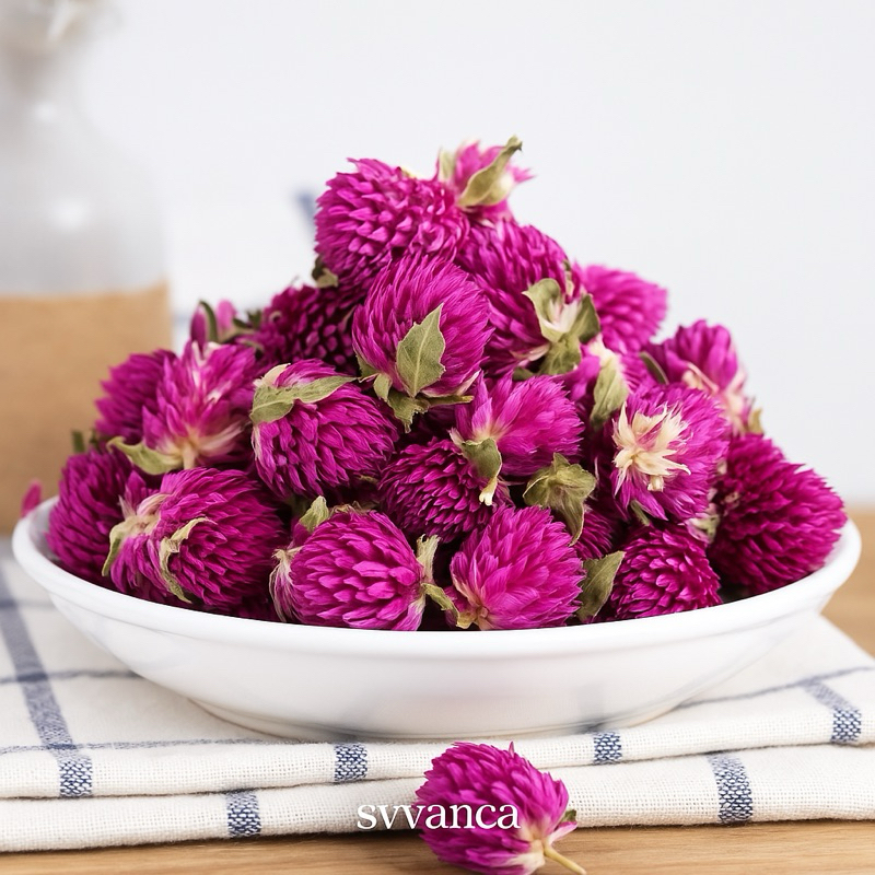 

PREMIUM organic dried globe amaranth gomphrena tea flower teh organik detox tea dried flower tea