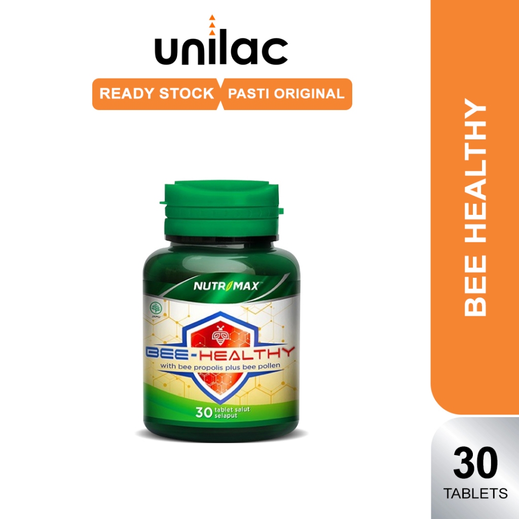 (30 Tablet) Nutrimax Bee Healthy With Bee Propolis Plus Bee Pollen | Suplemen Vitamin Alami
