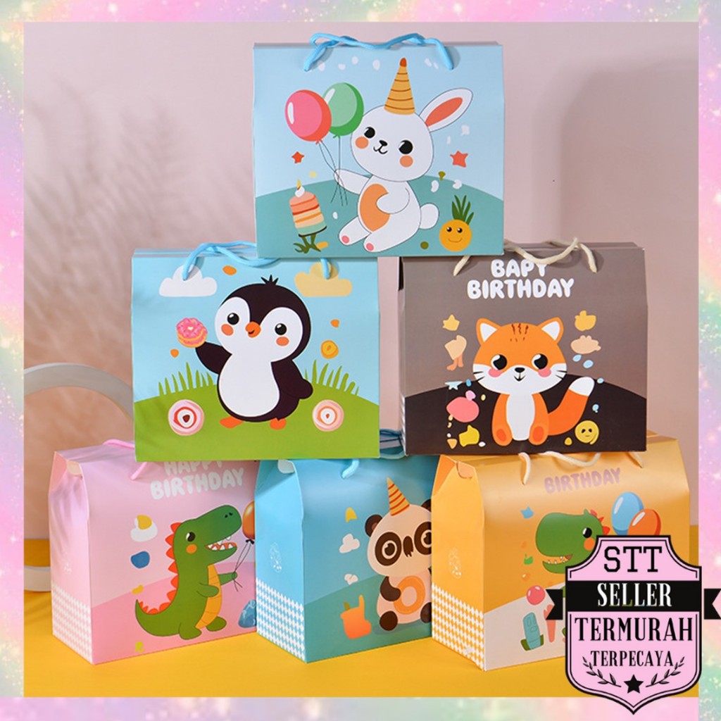 

STT Paperbag Ulang Tahun Goodie Bag Karakter Tas Hadiah Ulang Tahun Anak Gift Box Ultah Souvenir Kotak Hadiah Kado anak