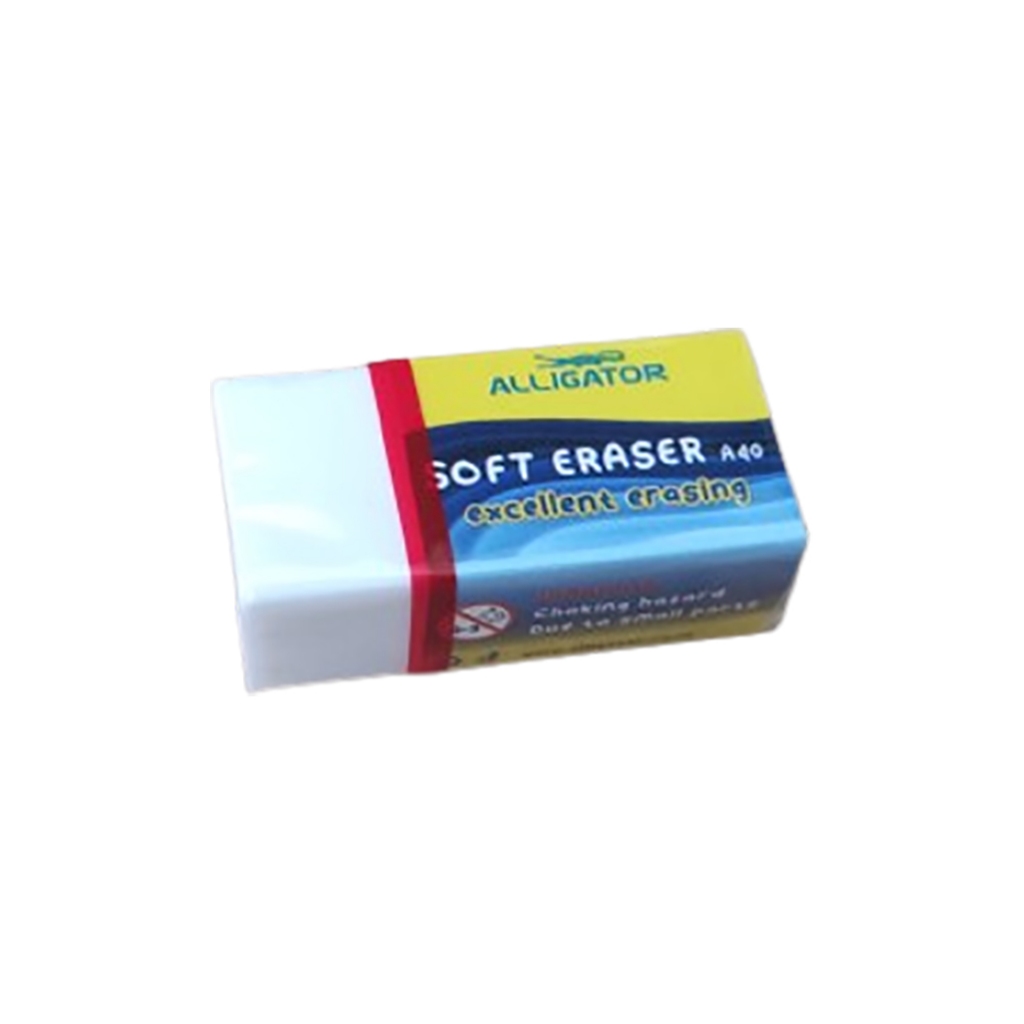

Alligator Soft Eraser A40 / Penghapus Alligator White Small