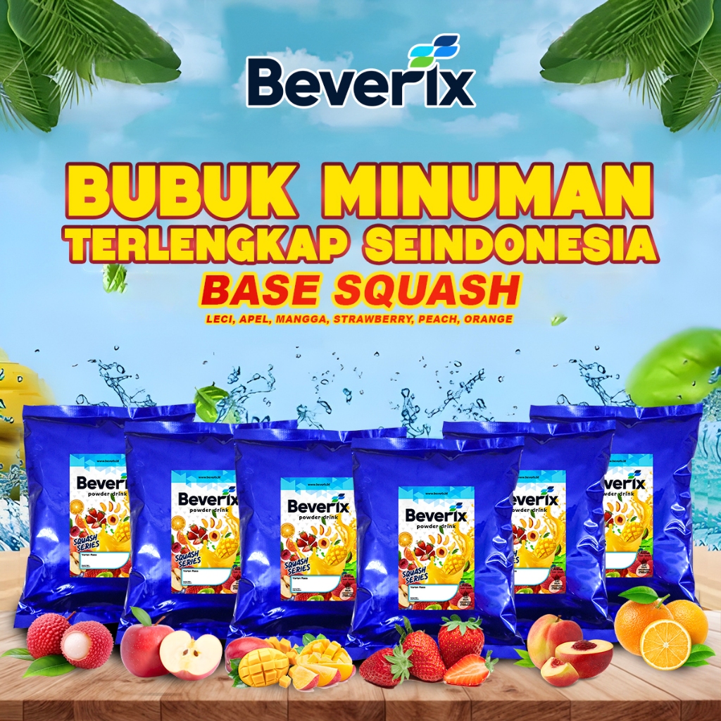 

BEVERIX [Series] Bubuk Minuman Squash Premium 1 Kg Bubuk Minuman Aneka Rasa Powder Drink