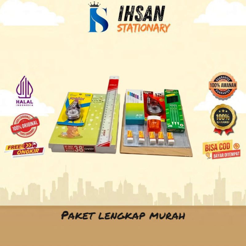 

paket peralatan sekolah untuk produk sesuai deskripsi