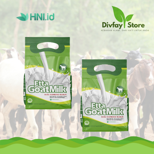 

Etta Goat Milk HNI Susu Kambing Ettawa Bubuk 10 Sachet | Tinggi Kalsium & Protein | Pengganti ASI | Aman untuk Asma & Lambung