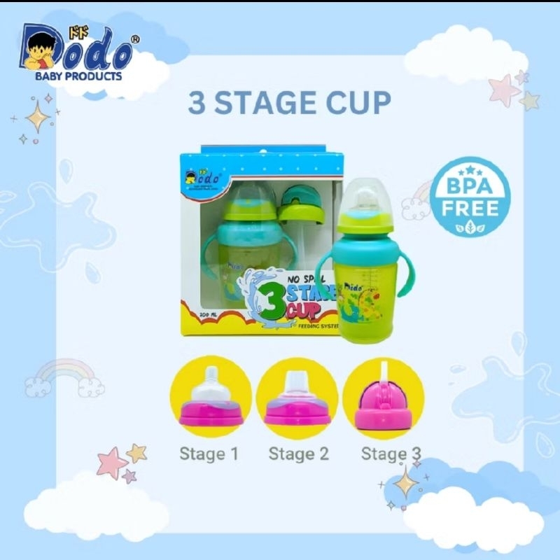 DODO 3 STAGE CUP DDC010 / BOTOL MINUM DAN DOT SUSU ANAK