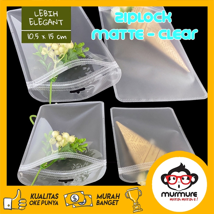 

MURMURE I PACKING PLASTIK KLIP MATTE CLEAR BURAM TRANSPARANT AKSESORIS ZIPLOCK KANTONG SERBAGUNA