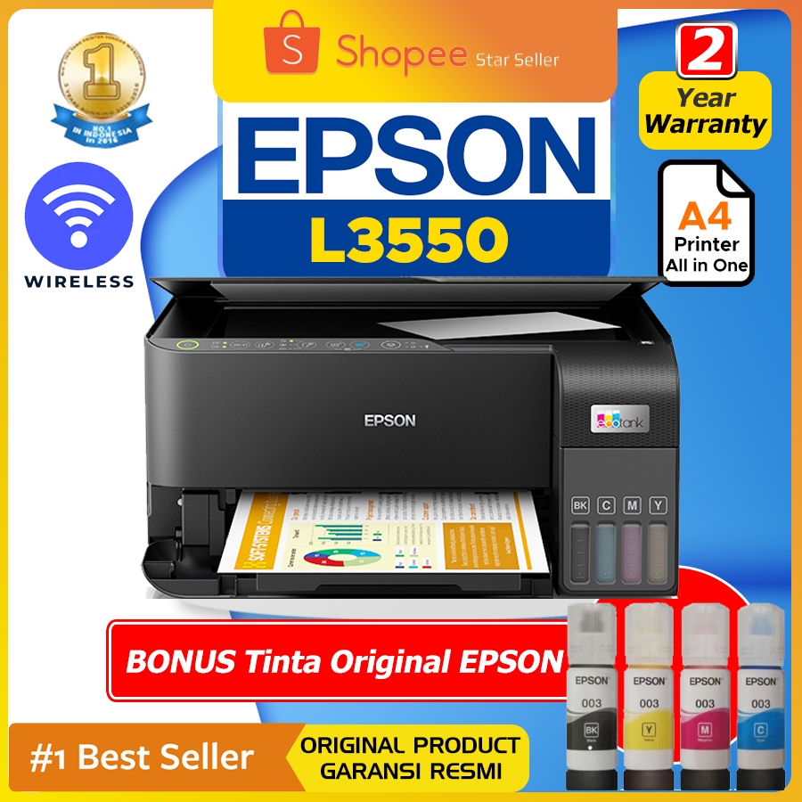 EPSON Printer L3550 Print Scan Copy Wireless