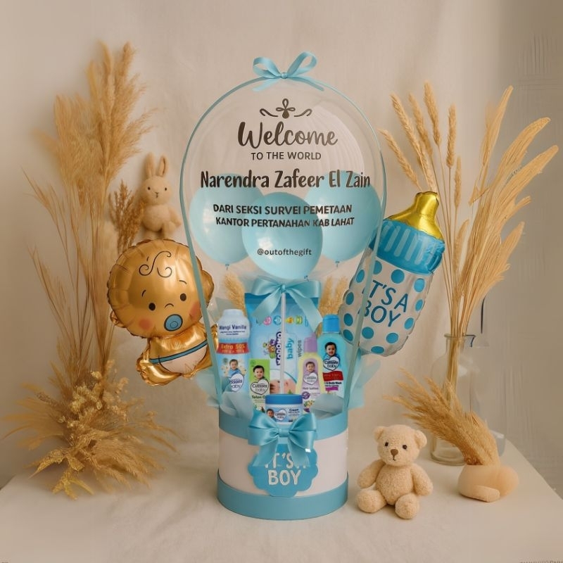 [Ready] Baby Hampers / Newborn Gift / Balon Bayi / New born Hampers / Cussons Set