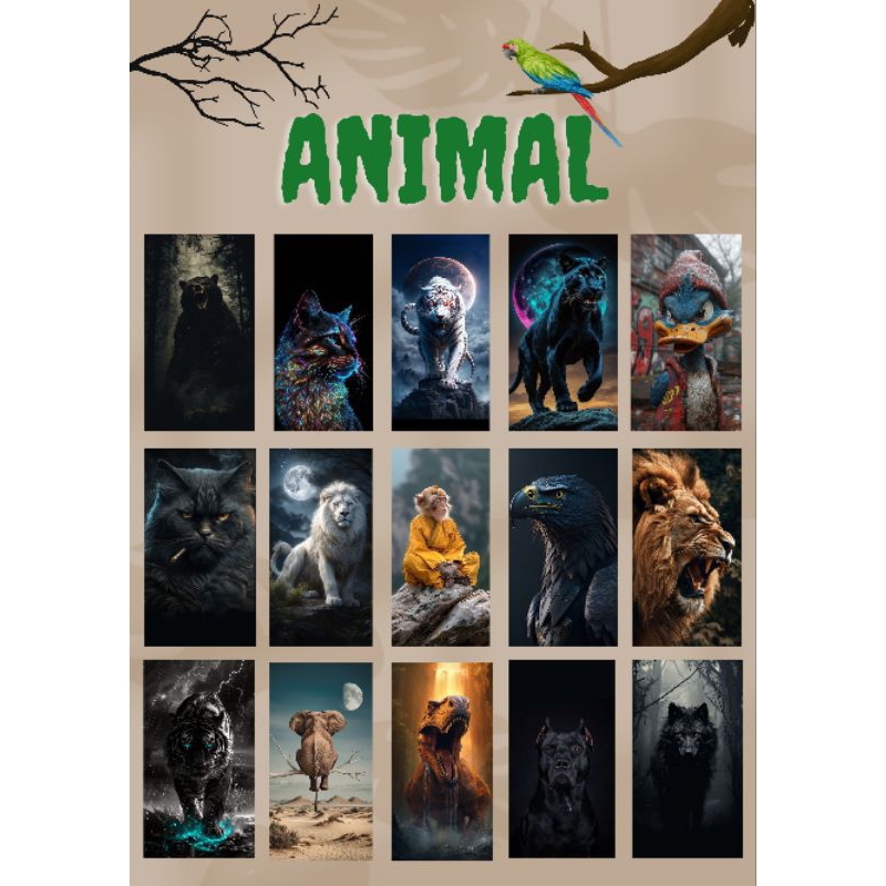POSTER HEWAN/GAMBAR ANIMALS/POSTER DINDING/HIASAN DINDING/PAJANGAN KAMAR/DEKORASI KAMAR
