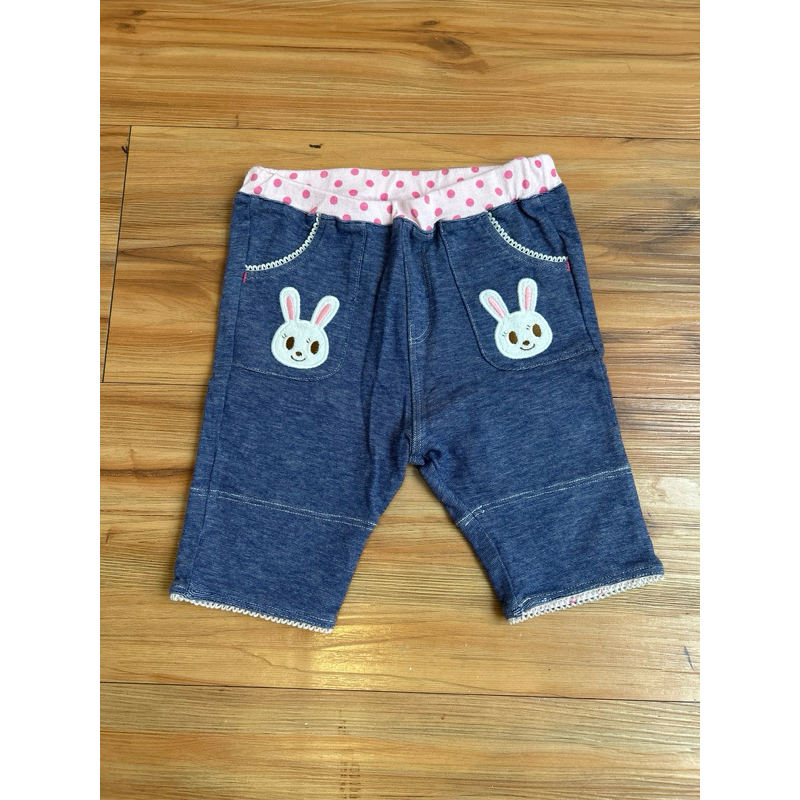 preloved miki house japan cropped pants celana anak bunny size 80