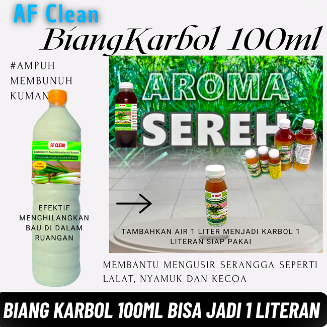 Biang karbol sereh 100gram - bibit biang karbol sereh pel lantai 100gram