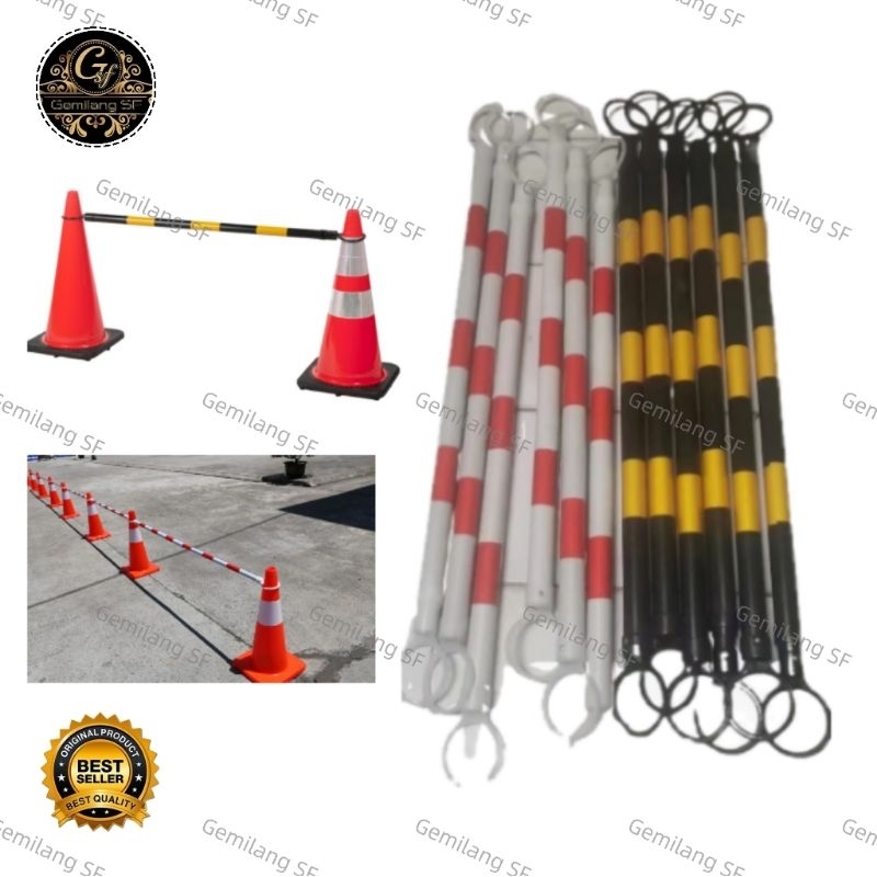 Safety Cone Bar Pengaman Jalan Penghalang Jalan Pembatas Kerucut