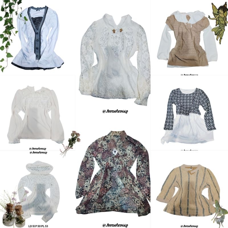 [SALE BUY 3 FREE 1] preloved y2k, vintage, cottagecore, victoryan almost perfect condi ୨ৎ˚⋆