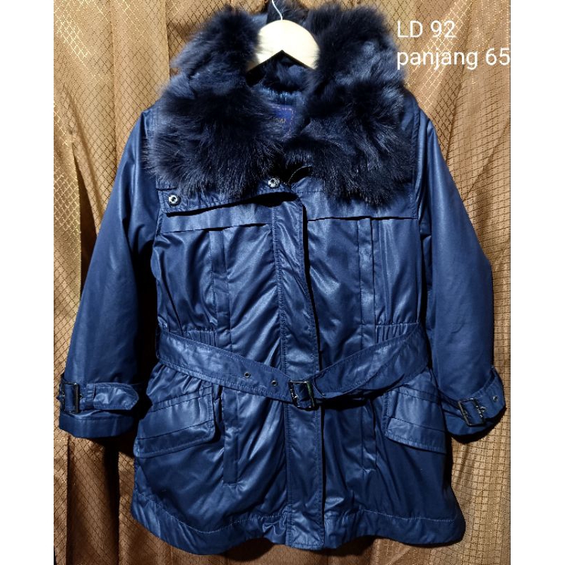 coat bulu asli coat bulas coat winter bulu fur fox coat coat wanita navy coat musim dingin wanita na