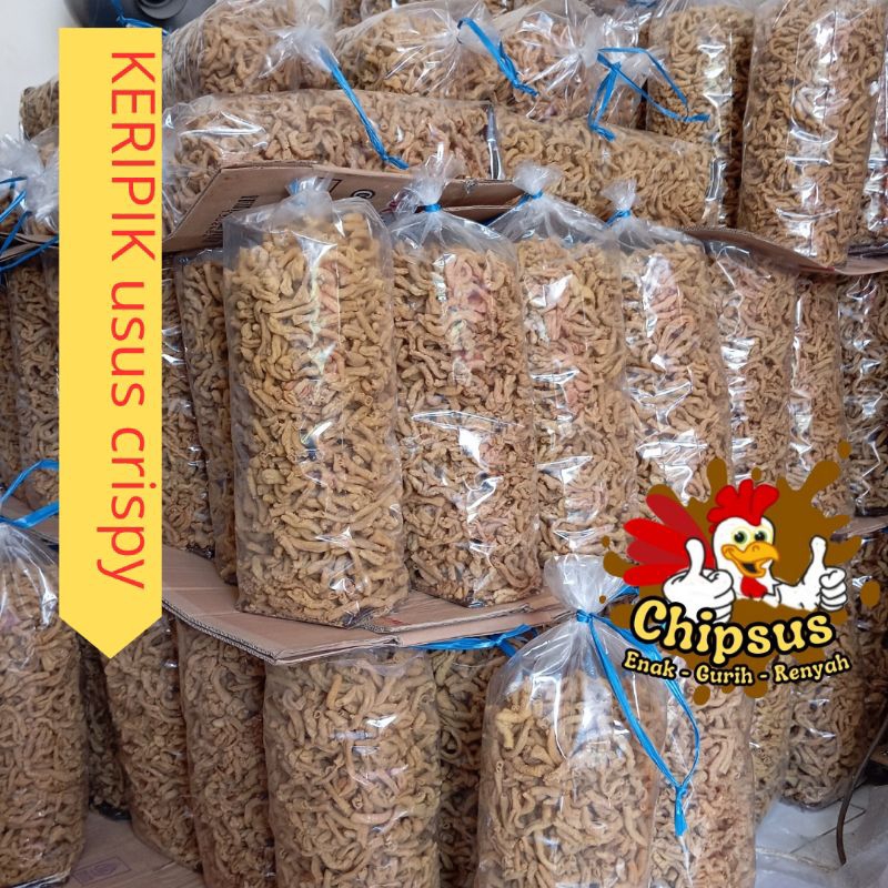 

chipsus - Keripik Usus Ayam Crispy 2 KG Krispi Original Gurih Super Bumbu Renyah Premium
