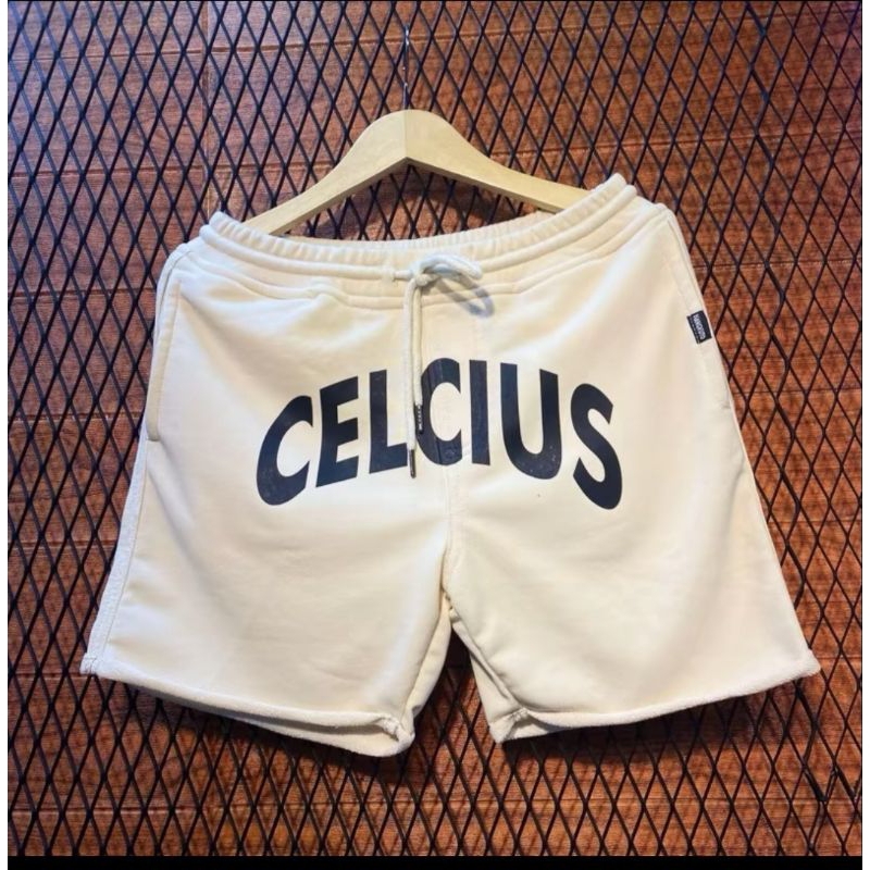 TAN Boardshort Celcius  celana pendek unfinished pria bahan baby teri ukuran M L XL sablon celcius