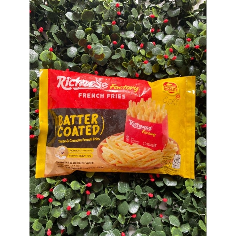 

RICHEESE FACTORY FRENCH FRIES BATTER COATED 450gr/RICHEESE KENTANG TERMURAH