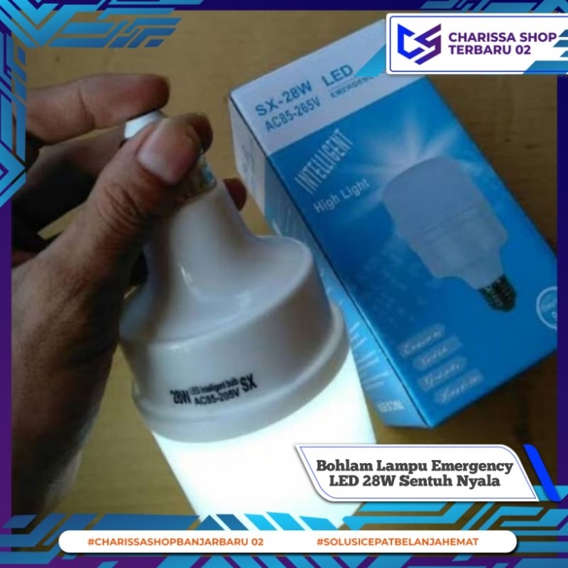 Bohlam Lampu Emergency LED 28W Sentuh Nyala / Lampu Cerdas Otomatis Nyala