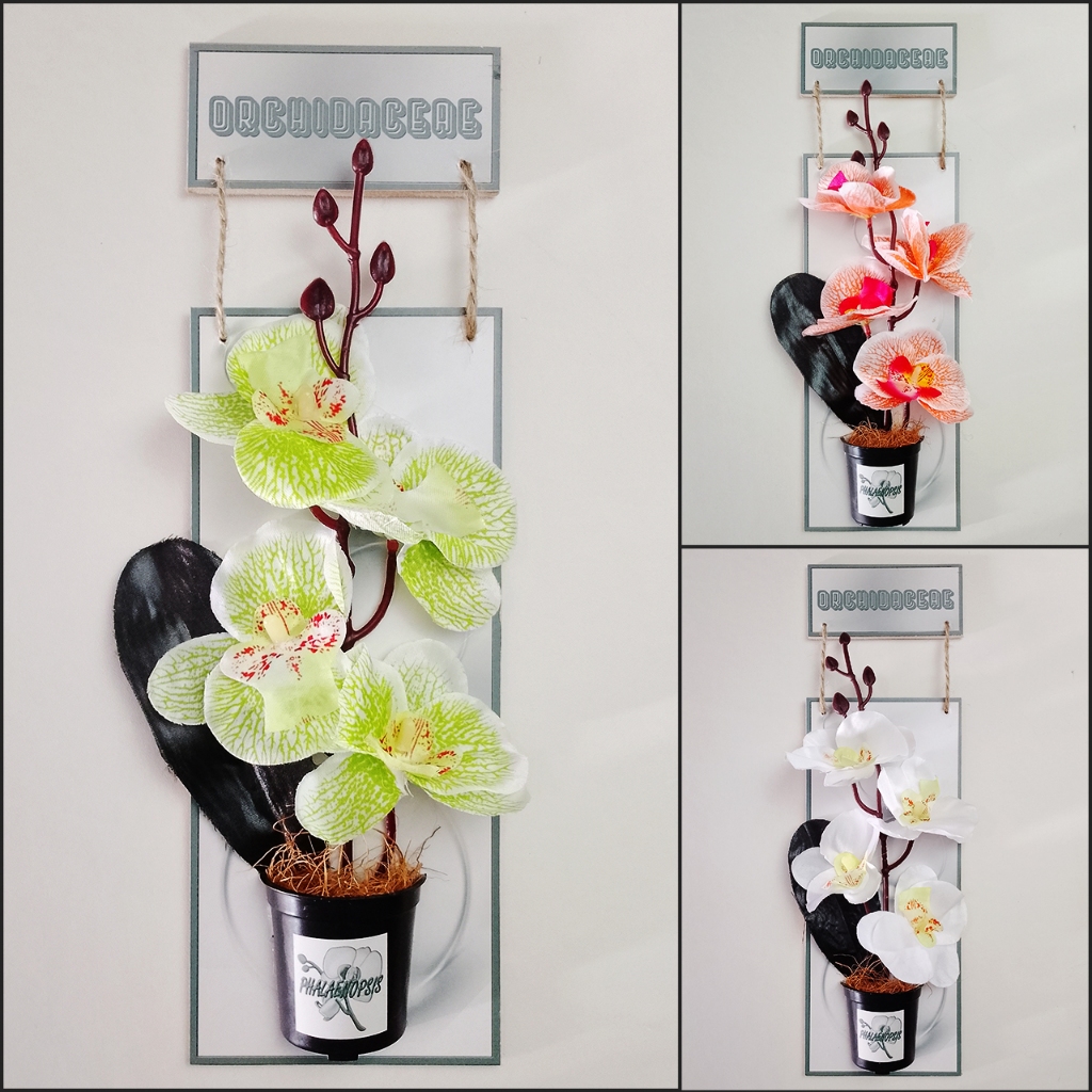 Hiasan Dinding Bunga Anggrek Artificial, Praktis Tinggal Tempel