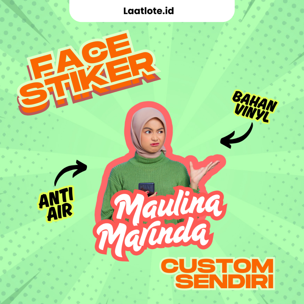 

Stiker Foto dan Tulisan Nama Custom Gambar Waterproof Anti Air Bahan Vinyl Satuan
