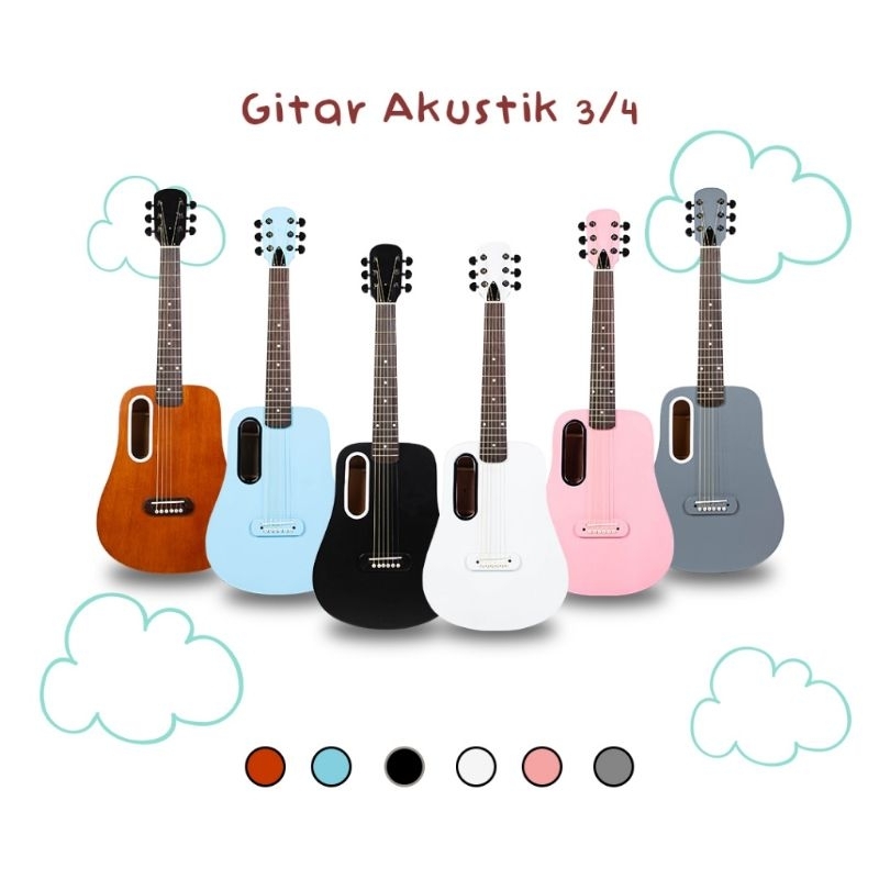 GITAR LAVA PREMIUM - GITAR 3/4 SUDAH TANAM BESI