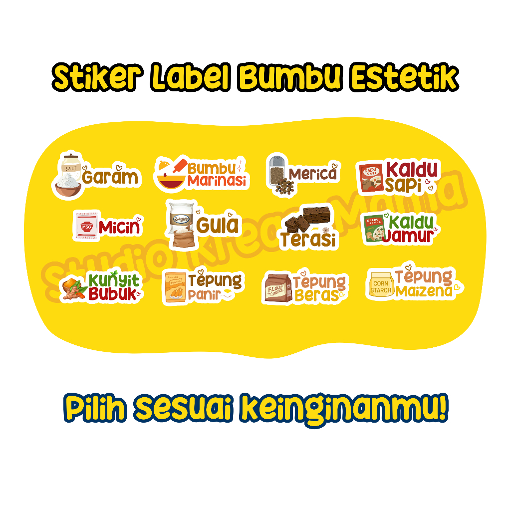 

LABEL BUMBU DAPUR ANTI AIR ESTETIK