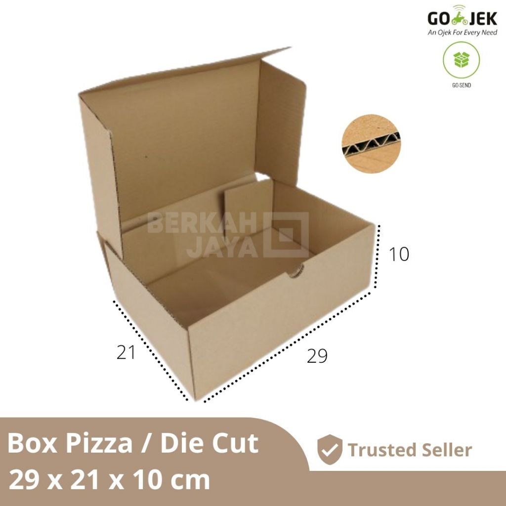 

(HARGA SPESIAL) BOX KARDUS 29x21x10 cm DUS PACKING 29 x 21 x 10 cm DIE CUT PIZZA