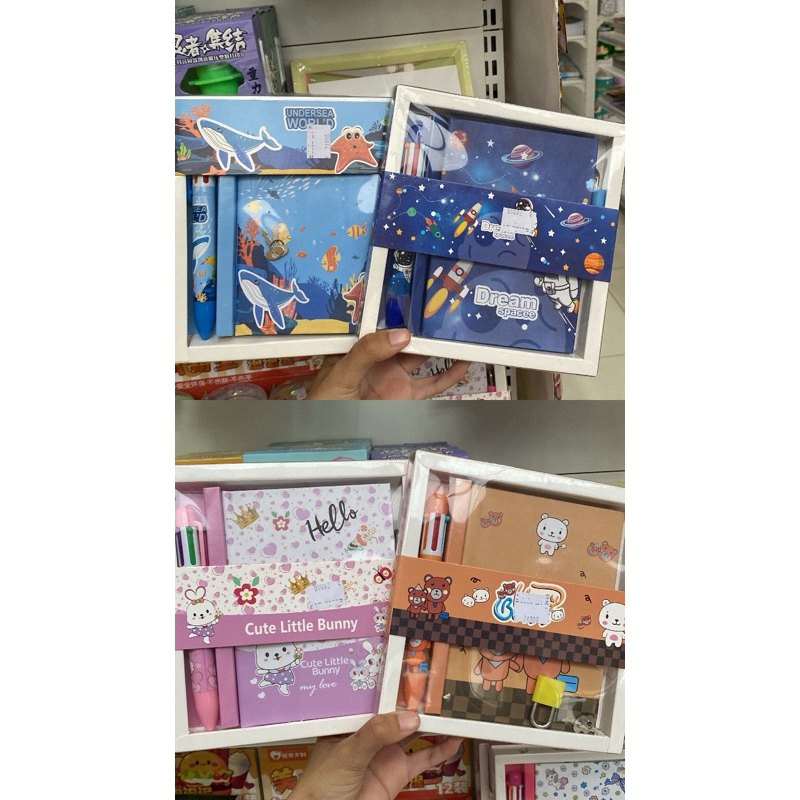 

Study set Buku diary + pulpen cetek