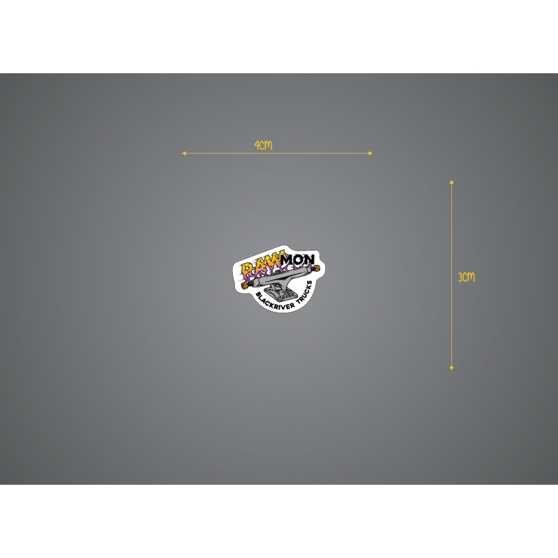 

stiker RAWMON BLACKRIVER TRUCKS fingerboard