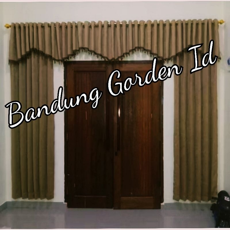 Gorden Satu Set  Jendela Dan Pintu Poni Pisah hordeng jendela pintu utama lebar 3 meter