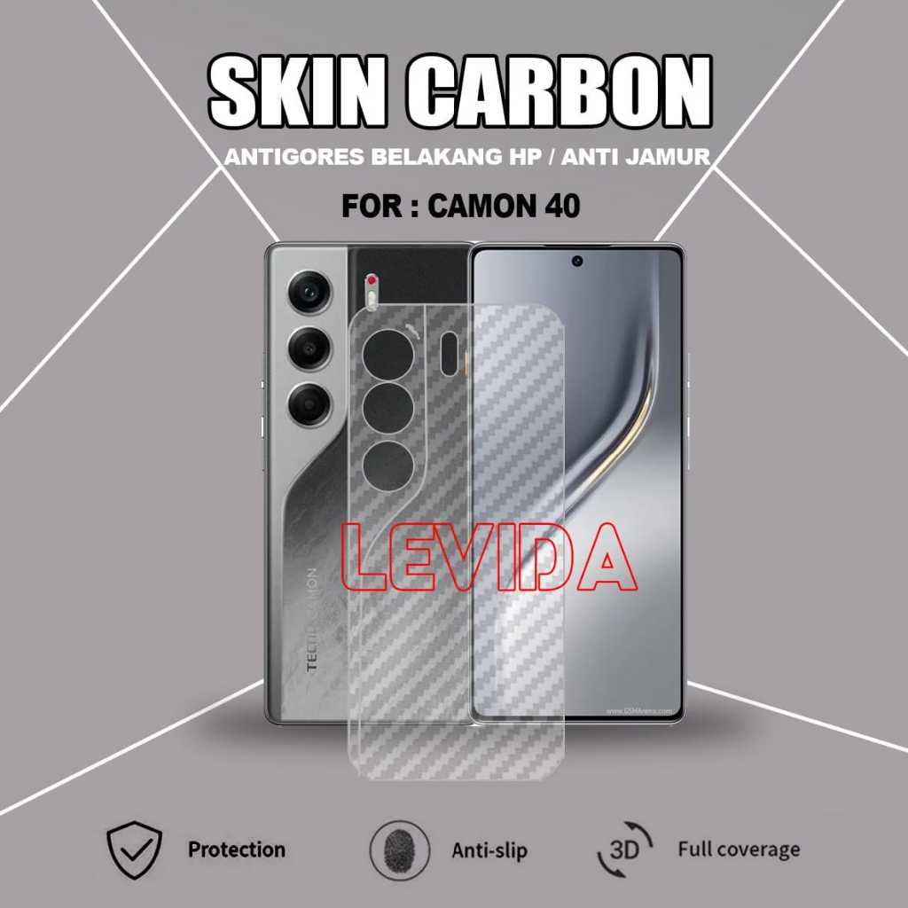Skin Carbon Tecno Camon 40 Tecno Camon 40 Pro Skin Back 3D Antigores Skin Carbon Tecno Camon 40 Tecn