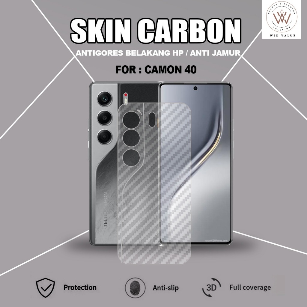 Tecno Camon 40 Tecno Camon 40 Pro Tecno Camon 30 4G Tecno Camon 30 Pro Tecno Spark 30 4G Skin Carbon
