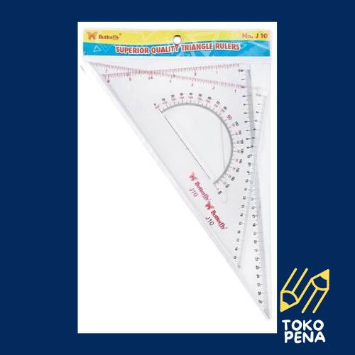 

PENGGARIS SEGITIGA BUTTERFLY CLASSIC J-10 (PCS) / Penggaris Segitiga