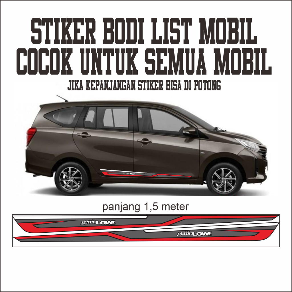 Stiker List Body Mobil Universal
