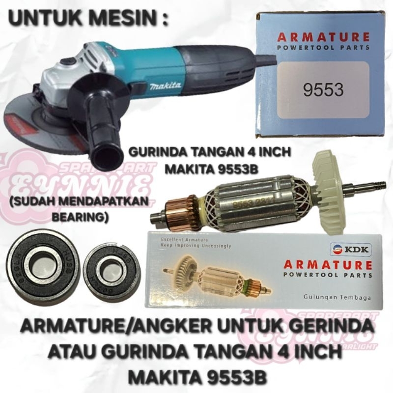 ARMATURE MAKITA 9553B 9553 B ARMATUR MAKITA 9553B 9553 B ANGKER MAKITA 9553B 9553 B ANGKER MESIN GER
