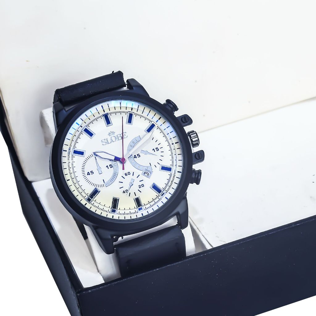 Jam Tangan Kulit pria sport / jam tangan slobe original garansi