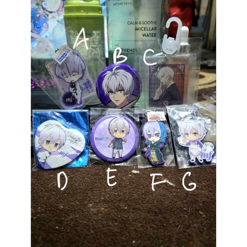 osaka sogo ainana idolish7 keychain gantungan kunci akrilik acrylic rubber strap badge pin official 