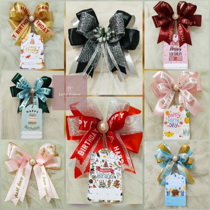 

Pita Siap pakai Pita hampers Happy Birthday Thank you Hang tag