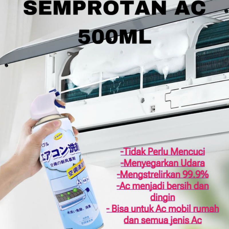 Semprotan Pembersih Ac 500ML/ Semprotan ac mobil ac rumah / Pembersih ac mobil/ Semprotan pembersih 