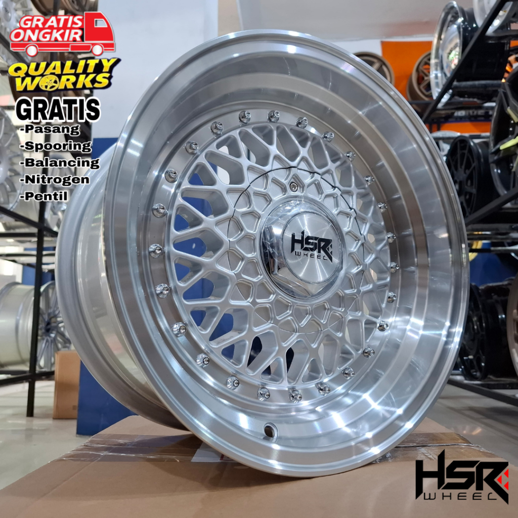 Velg Celong Mobil Yaris, Jazz, Ring 15 Lebar 7/8 Velg Model BBS HSR Wheel RS