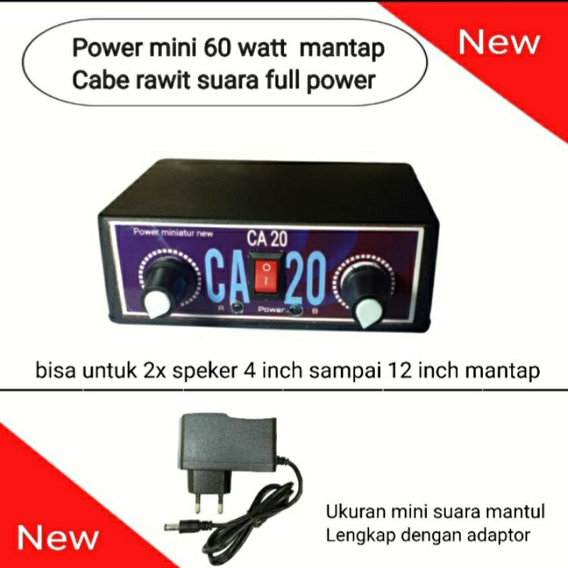 power mini CA 20 12 VOLT HARGA PROMO tpa 3110 clasd 60 watt