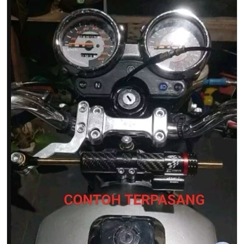 PAKET STABILIZER STANG STEERING PENDEK MATRIS + BREKET STANG MOTOR YAMAHA RX-KING RxK RxZ RkS