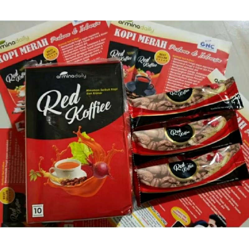 

red koffie 10 saschet kopi gingseng ekstrak jintan hitam
