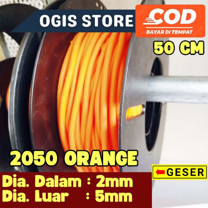 karet ketapel ikan ukuran 2050 warna orange ketapel tube PREMIUM