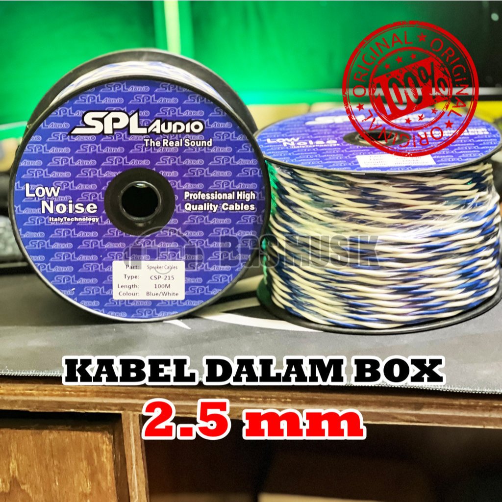 Ecer Kabel Speaker SPL AUDIO 2x2.5mm CSP225 Meteran - Kabel Speaker SPL AUDIO 2x2.5mm CSP225 ORIGINA