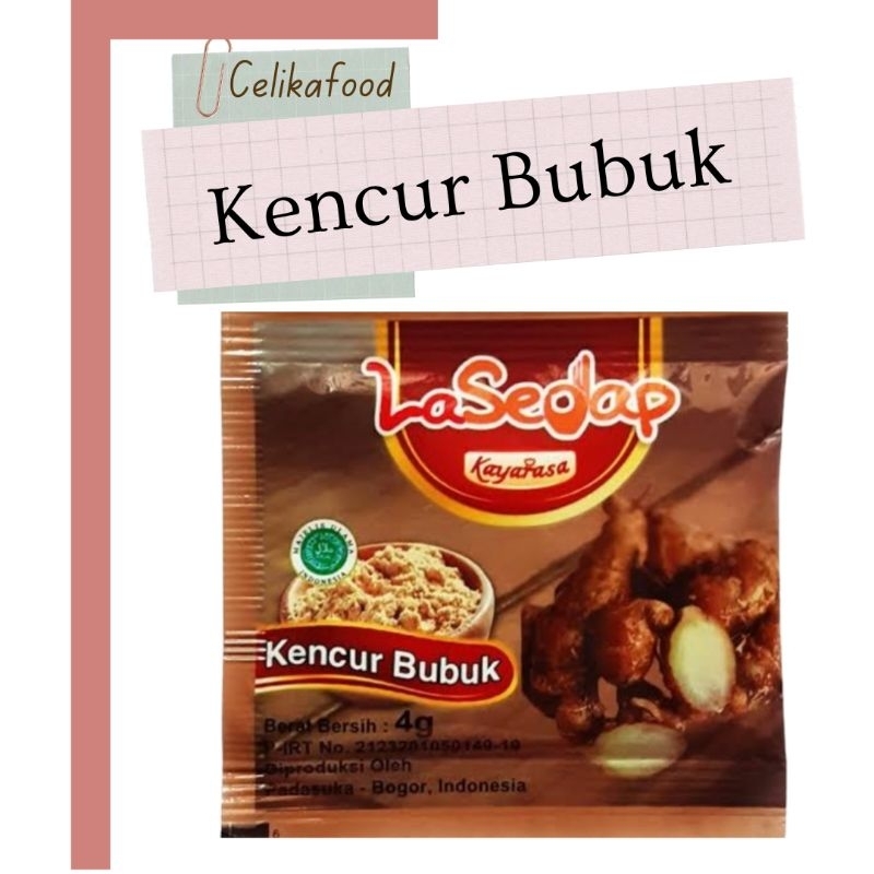 

Kencur Bubuk Lasedap 4gr Sachet Cikur Bumbu Rempah Masakan Masak Instan Powder