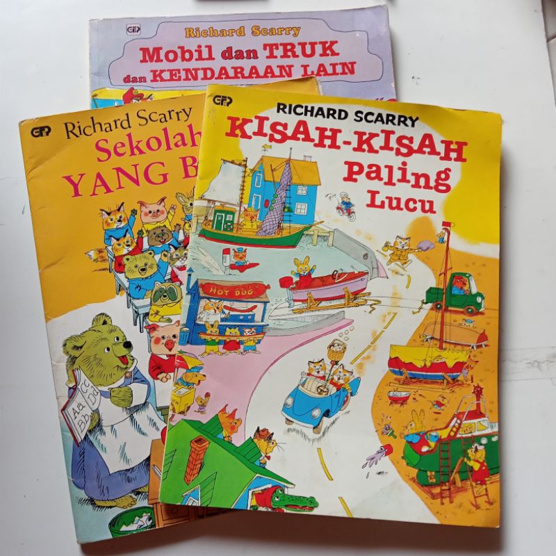 BUKU RICHARD SCARRY / KISAH KISAH LUCU / SEKOLAHKU YANG BESAR / BUS DAN TRUK
