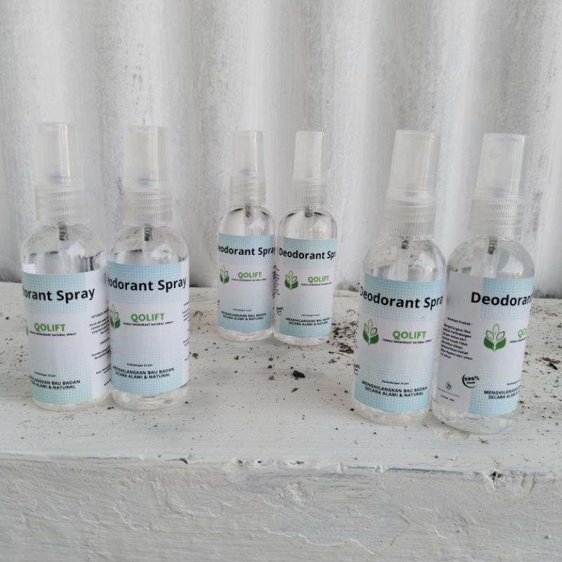Promo Paket beli 1 Dapat 6 Natural Deodorant Tawas Spray